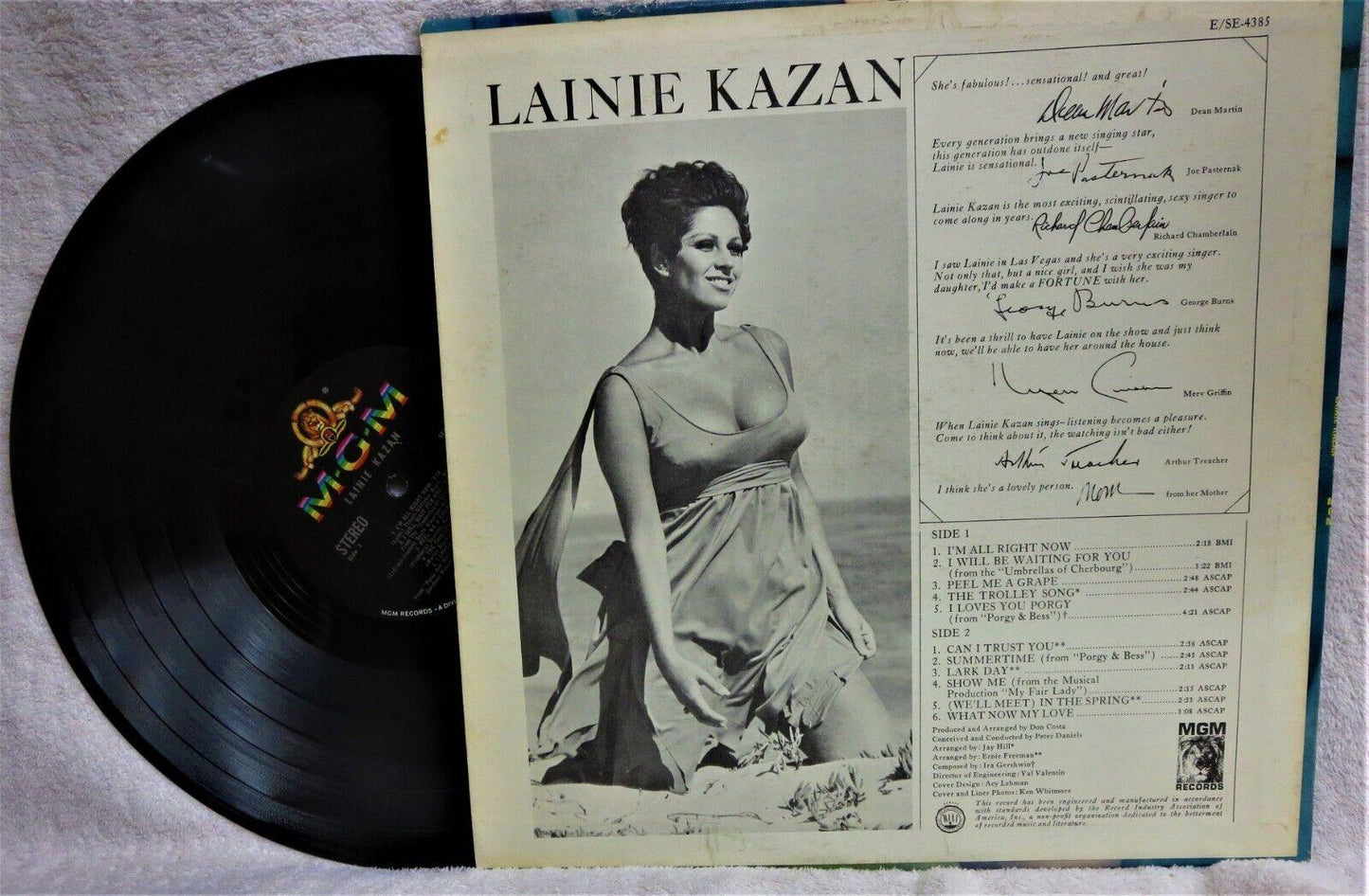 Lainie Kazan SE-4385 Vintage Vinyl Record