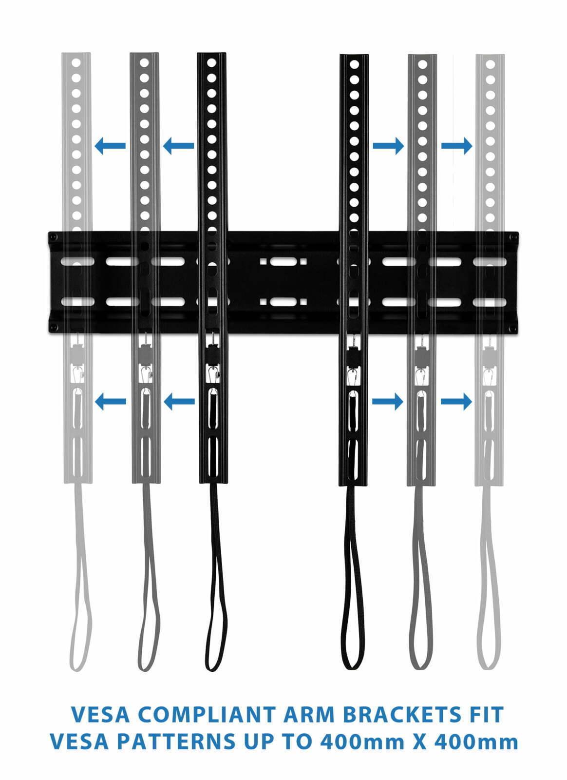 Mount-it! MI9905X Low Profile Fixed Wall TV Mount Bracket Kit For 32"-55" TVs