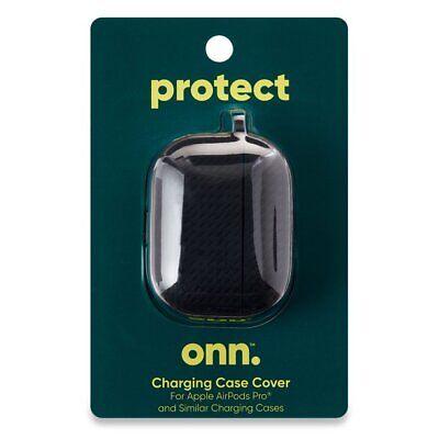 Onn 100074856 Textured Black Cover for Apple AirPods Pro Charging Case