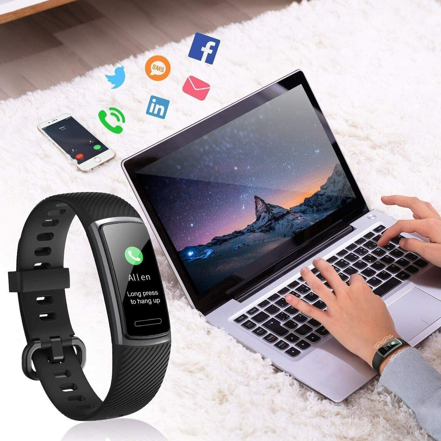 Letsfit Unisex Activity Fitness Tracker, Pedometer Sleep & Heart Rate Monitoring