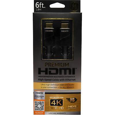 UltraPro Premium Certified HDMI Hi-Def Multimedia Interface 6ft