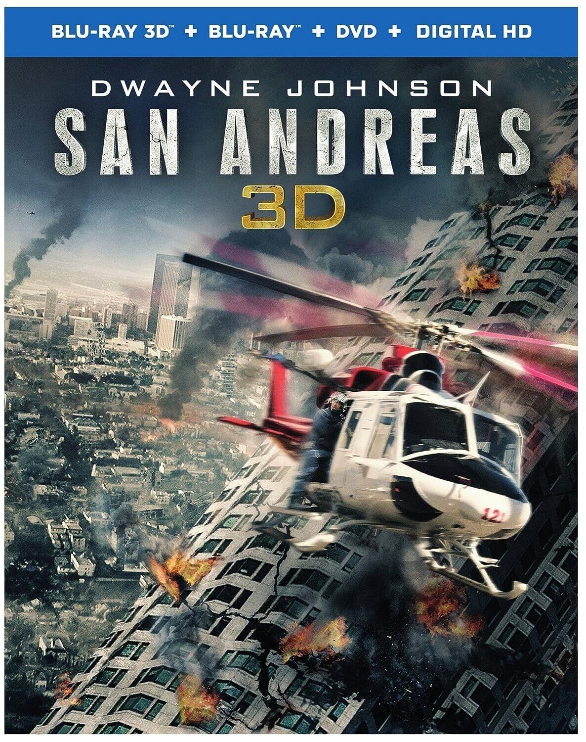 San Andreas 3D Movie (Blu Ray 3D, Blu Ray, DVD, Digital) Dwayne Johnson