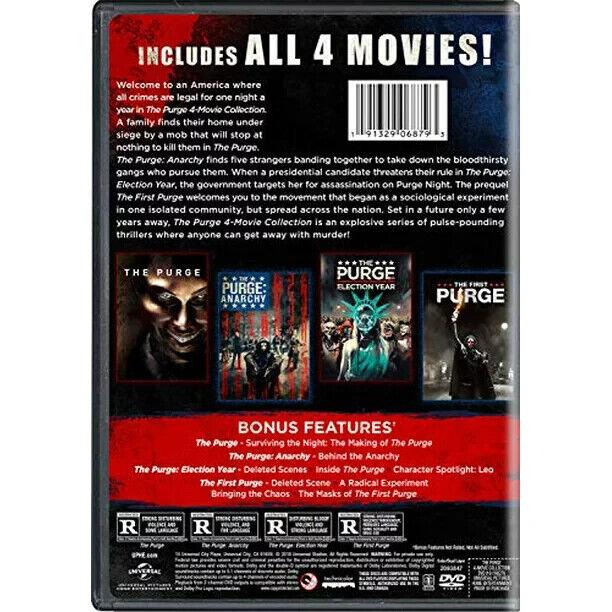 THE PURGE - 4 Movie Collection (4-Disc DVD Box Set)