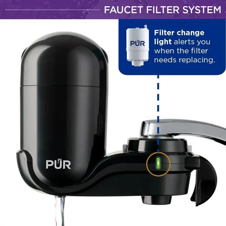 PUR Faucet Filtration System Black Filter Mount FM2000B Easy Attach - NO FILTER