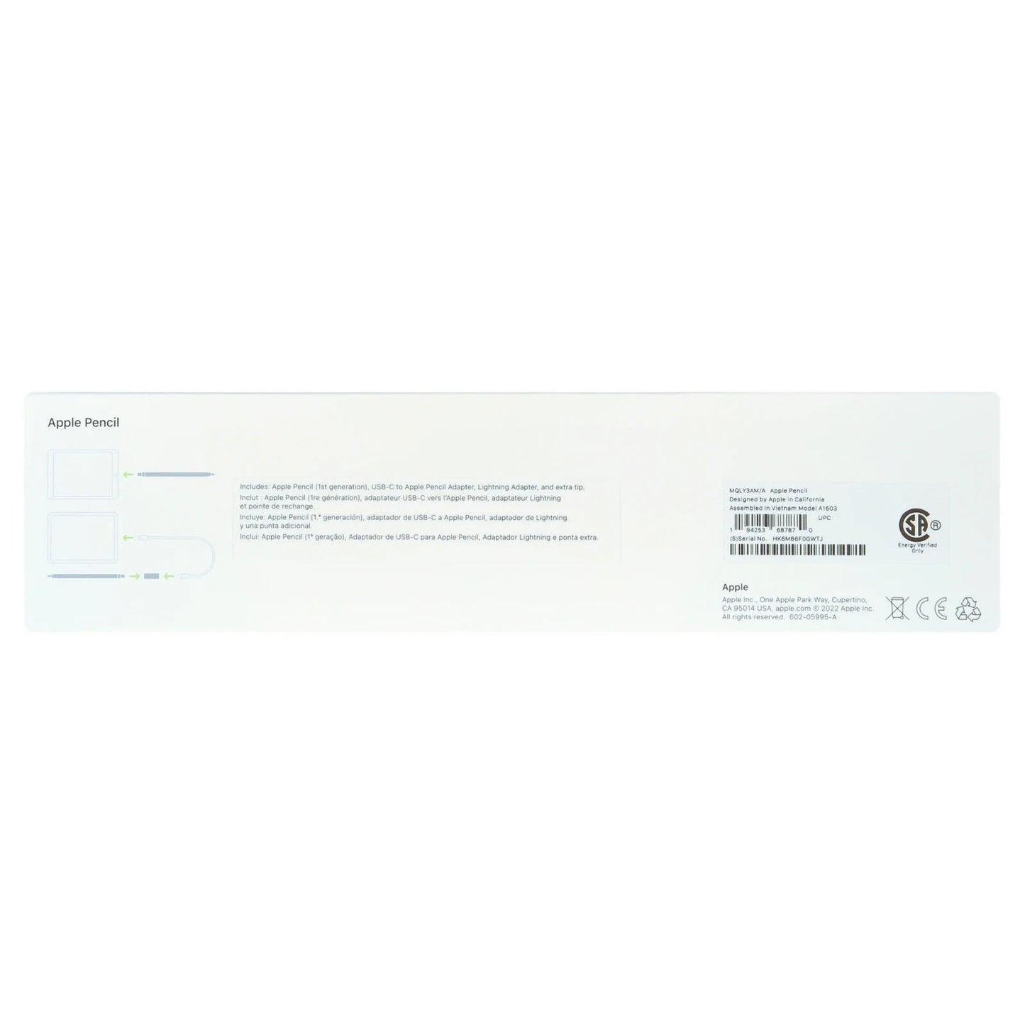 Apple Pencil 1st Generation Stylus for Apple iPad 10th Generation- White