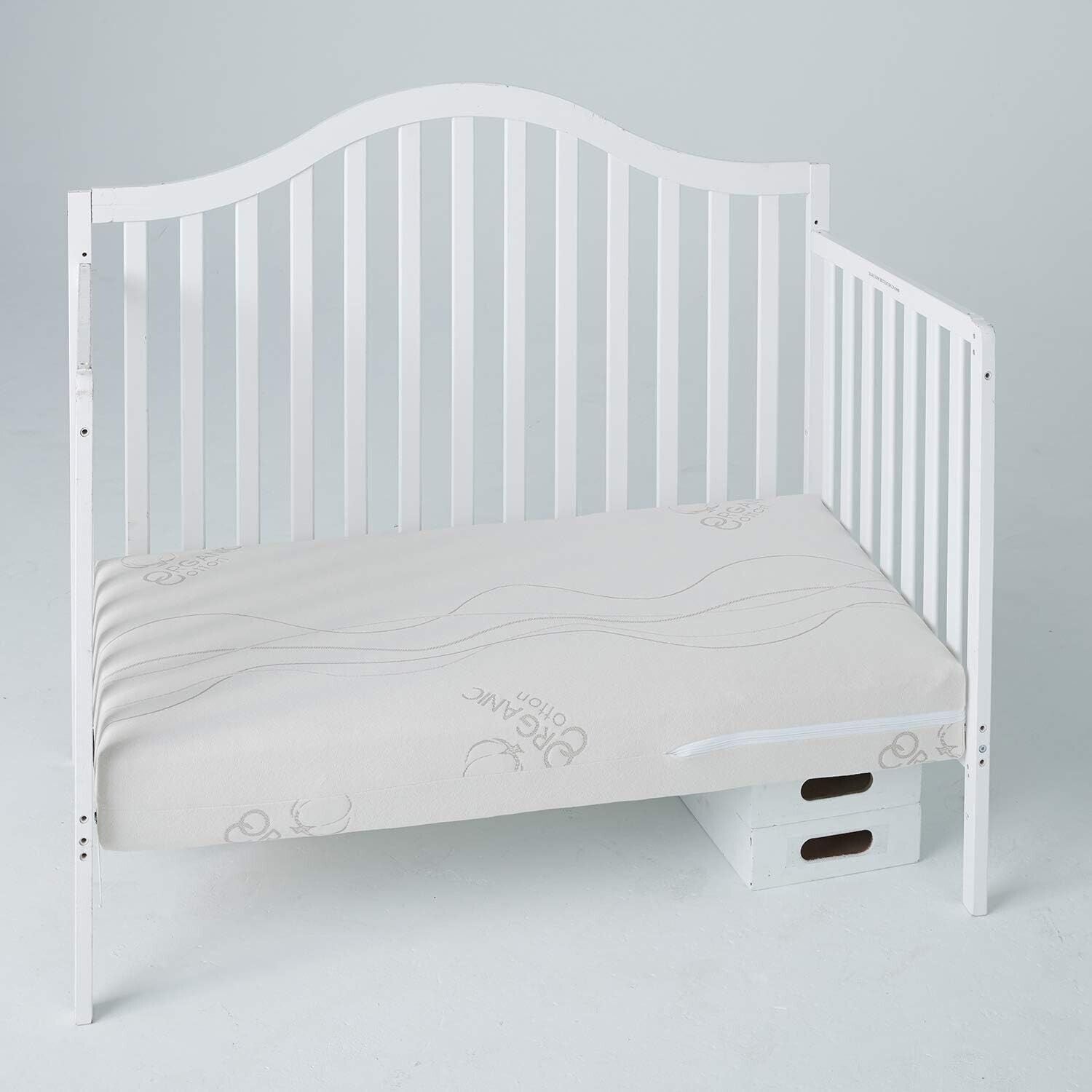 Wonder Dream Mini Crib Mattress, Organic Cotton, 100% Breathable, Non Toxic