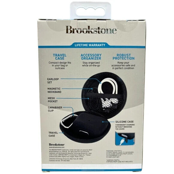 Brookstone 5-Piece Protective Travel Kit for Airpods Pro w/Earloop set