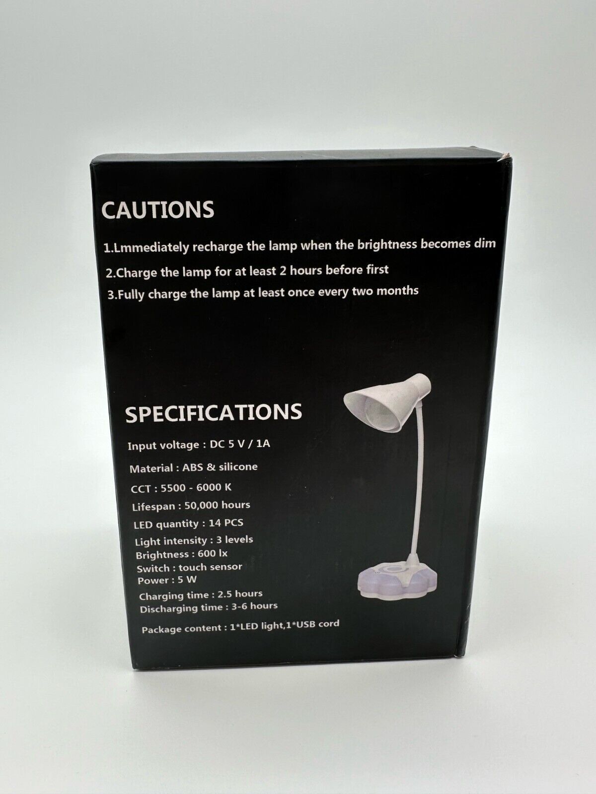 LED Eye Protection Night Lamp- Touch Light, USB Charging Line, 360 Bending