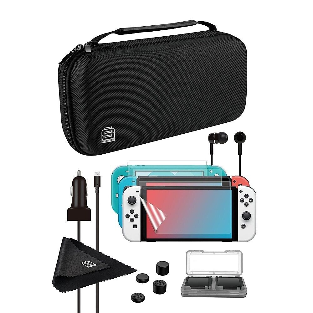 Surge Starter Kit 2.0, 11 in 1 Carrying Case & Accessories, Switch & Switch Lite