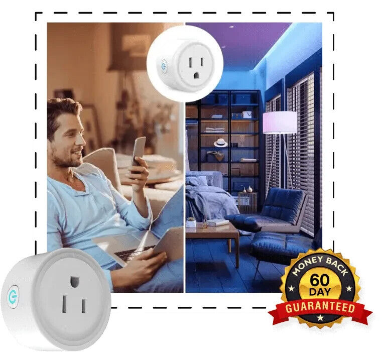 QuickConnect Smart Life Plug Outlet, compatible w Amazon Alexa and Google Assist