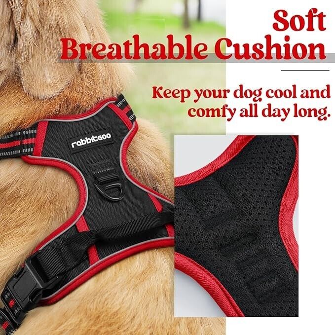 DOG HARNESS; NO-PULL PET HARNESS; ADJUSTABLE WITH SECURITY PATCH