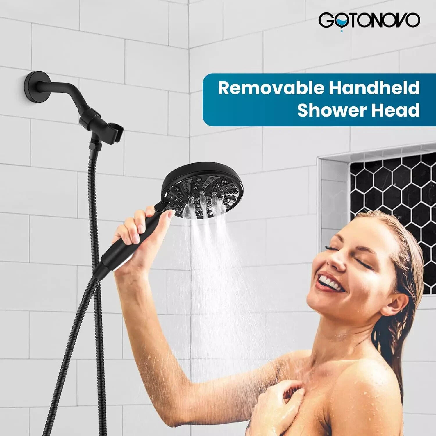 Gotonovo Bathroom Shower Head Kit High Pressure Combo System REPLACEMENT PARTS