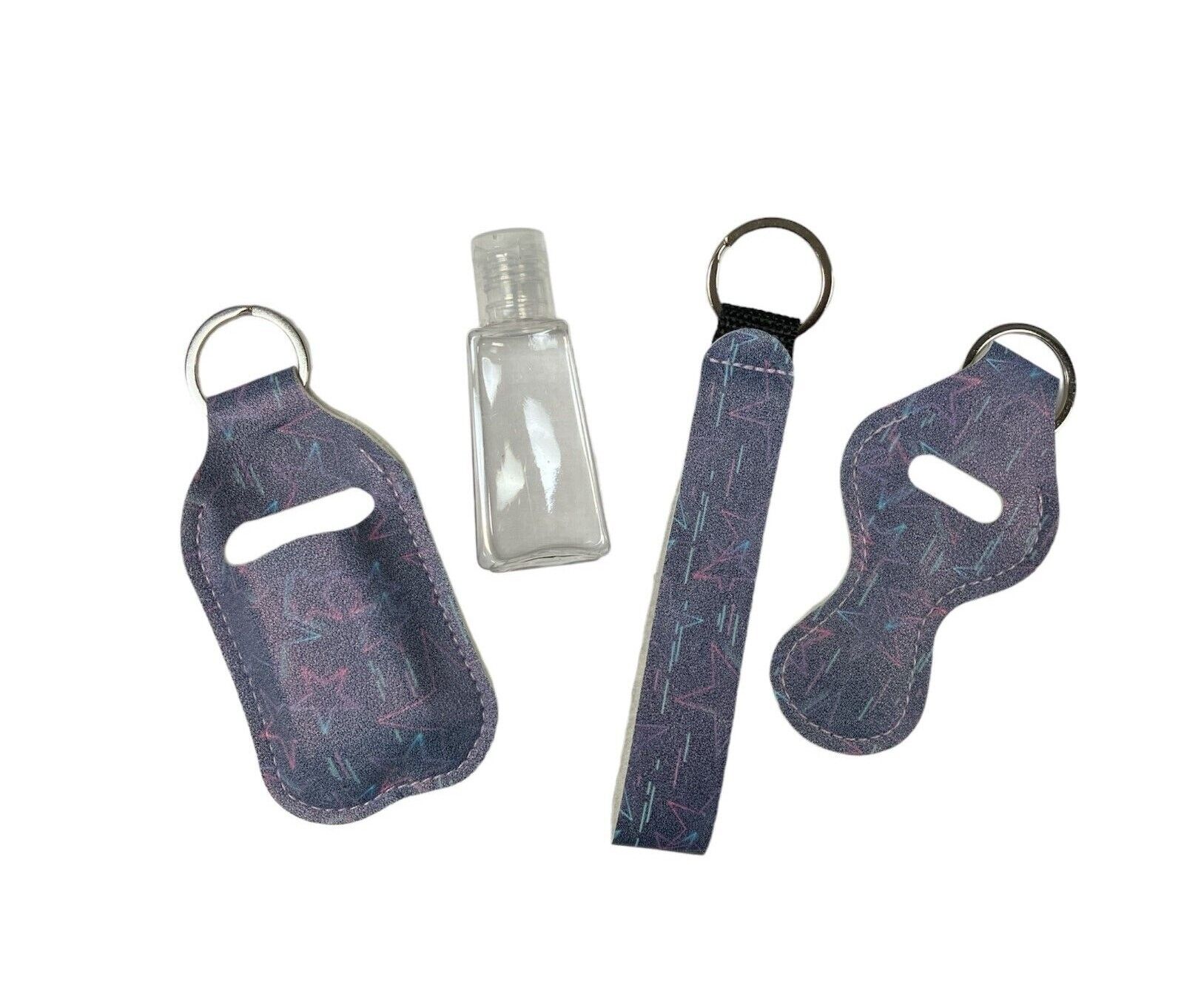 Decortive Keychain with Refillable Hand Sanitizer Bottle, Travel Key Chain Women