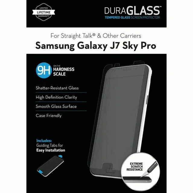 DuraGLASS Tempered Glass Screen Protector Samsung Galaxy J7 Crown/Other J7 Model