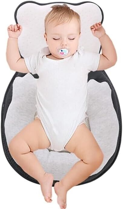 Tummy Time Play Game Mat & Seated Support Pillow, Detachable Support Pillow Gray