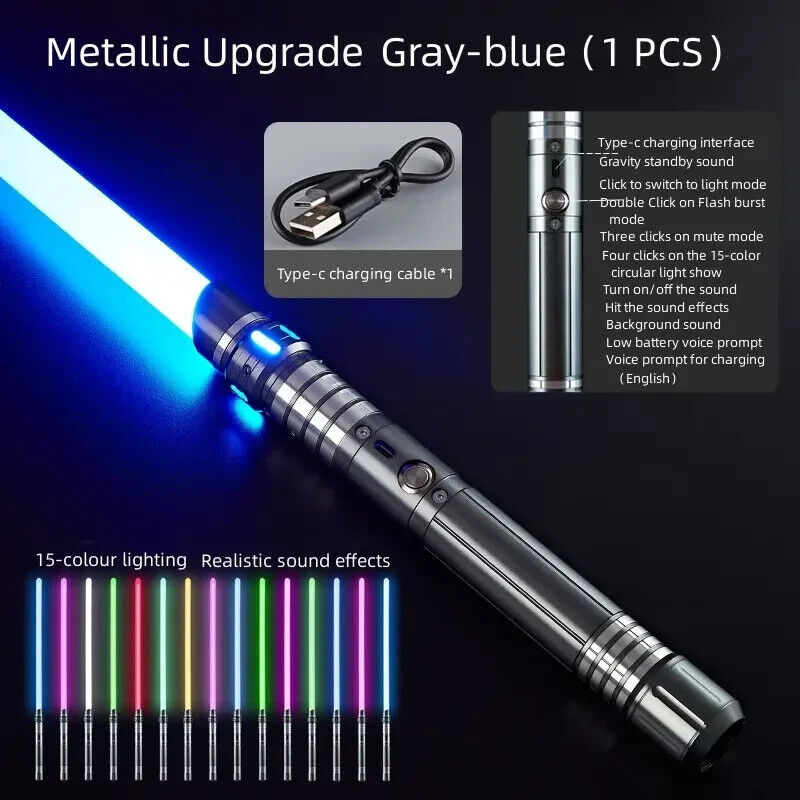 Lightsaber w/ Lights & Sound, 31in w/ Hilt, 22" Polycarbonate Blade, Connectable