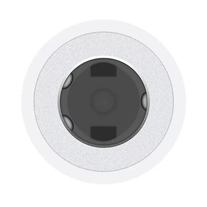 Genuine Apple - MMX62AM/A Lightning to 3.5mm Audio Adapter - White