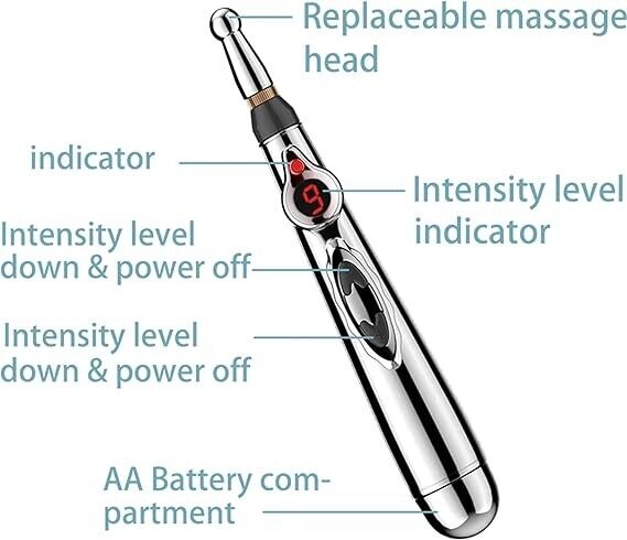 DF-618 Massager Pen- Comes with Pen and Different Tips- NO GEL