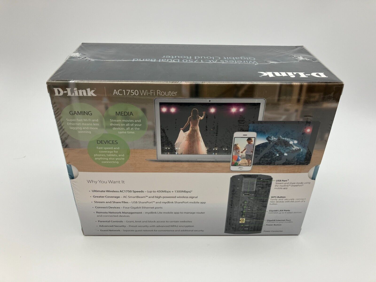 D-Link Wireless AC1750 Dual Band Gigabit Cloud Router DIR-868L AC SmartBeam