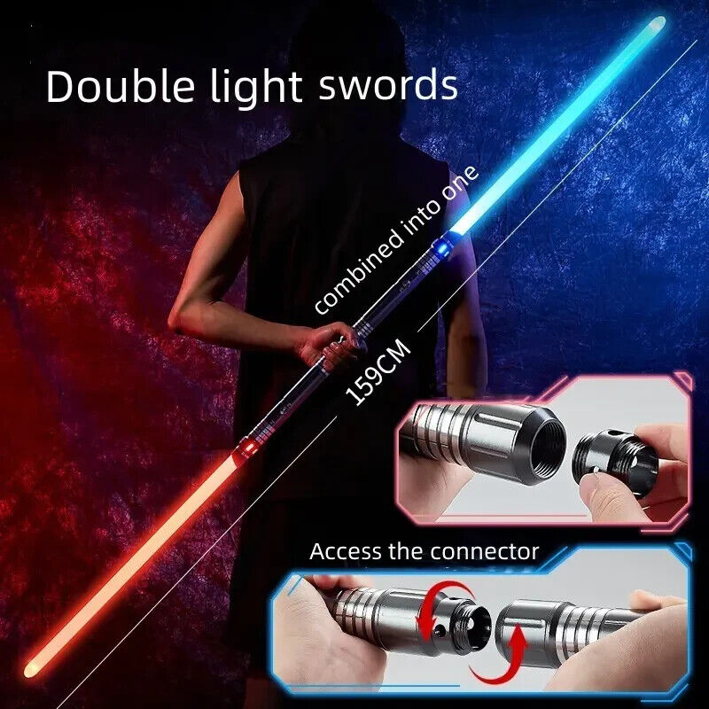 Lightsaber w/ Lights & Sound, 31in w/ Hilt, 22" Polycarbonate Blade, Connectable