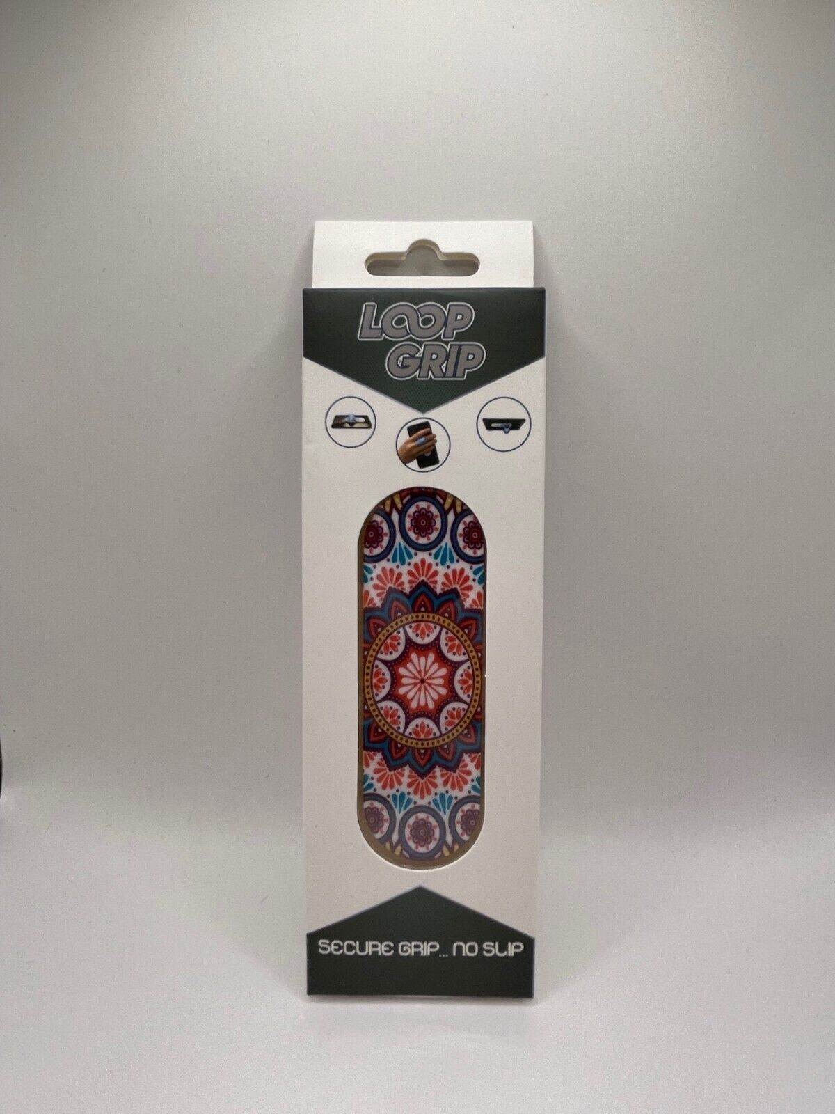 Loop Grip Finger Hold for Cell Phones, Mandala Pattern w/ Adhesive Backing