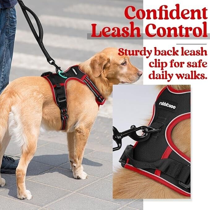 DOG HARNESS; NO-PULL PET HARNESS; ADJUSTABLE WITH SECURITY PATCH