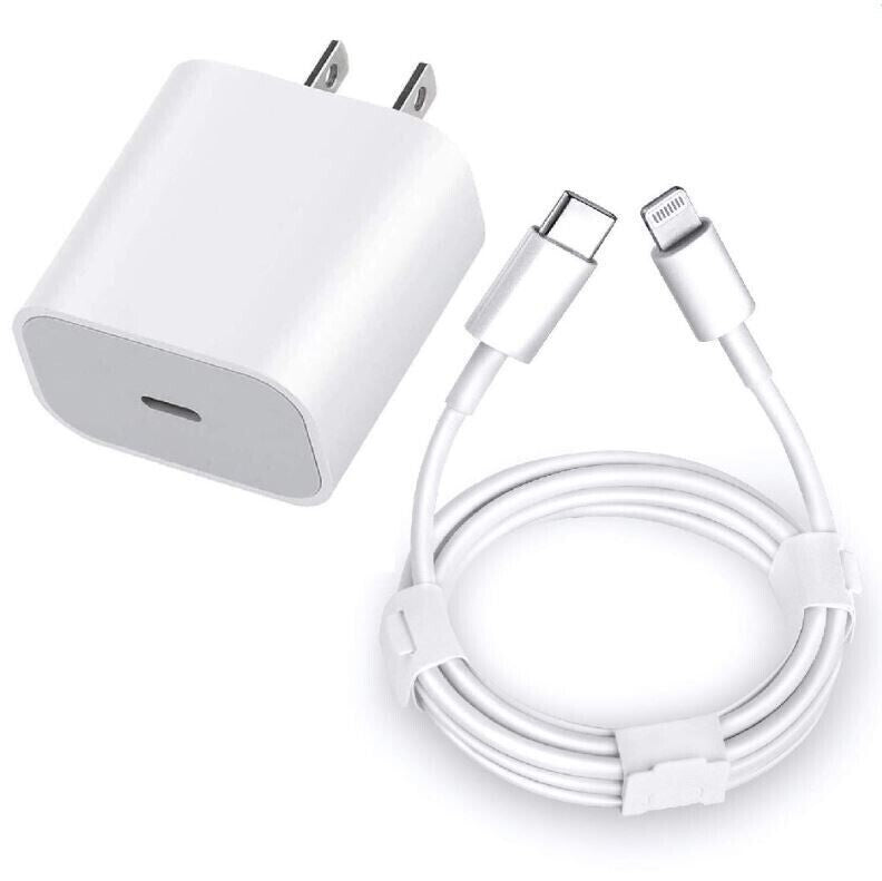 NEW 10 COUNT Foxconn 18W Wall Cubes/Brick &Type-C to 8-Pin Connector for iPhones