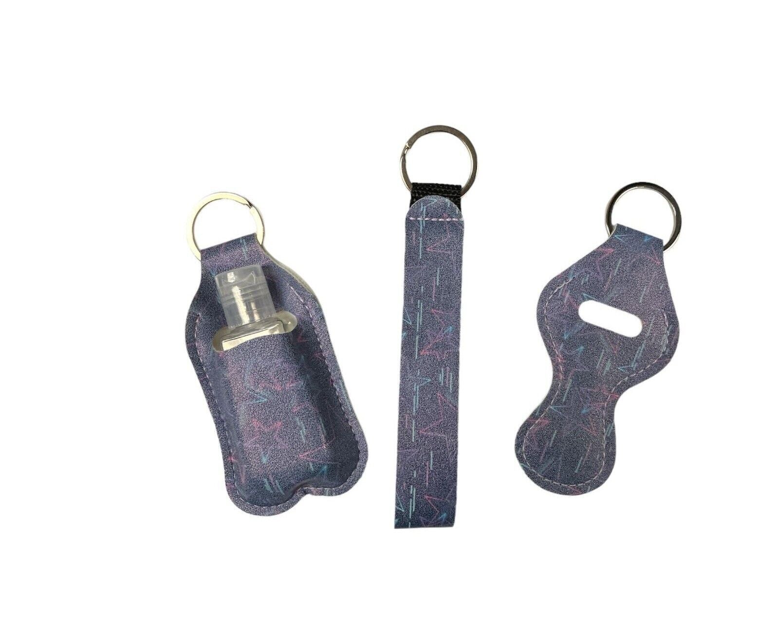 Decortive Keychain with Refillable Hand Sanitizer Bottle, Travel Key Chain Women