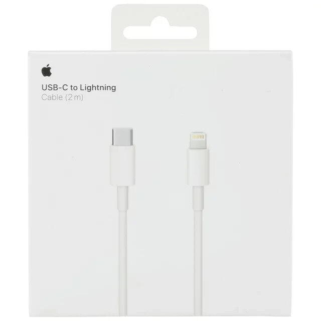 GENUINE Apple USB-C to Lightning Cable (2m) - White Charging Cord