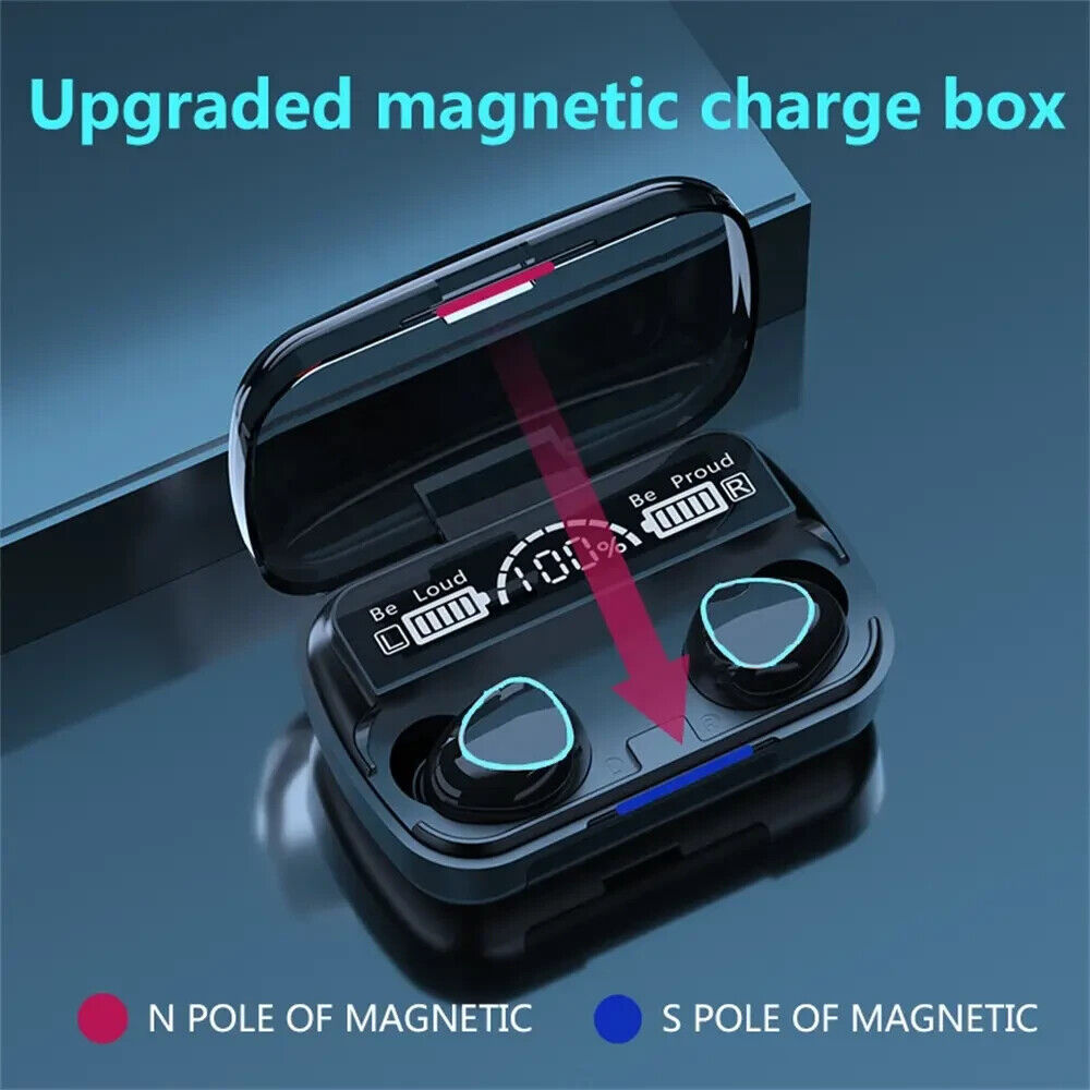 NEW! M10 Wireless Earbuds Bluetooth 5.1 TWS 2200mAh Charging Box in Ear phones