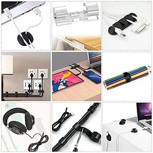 Cord Management Electronic Organizer Kit 4 Cable Sleeve Split w/ 41Self 145 PCS