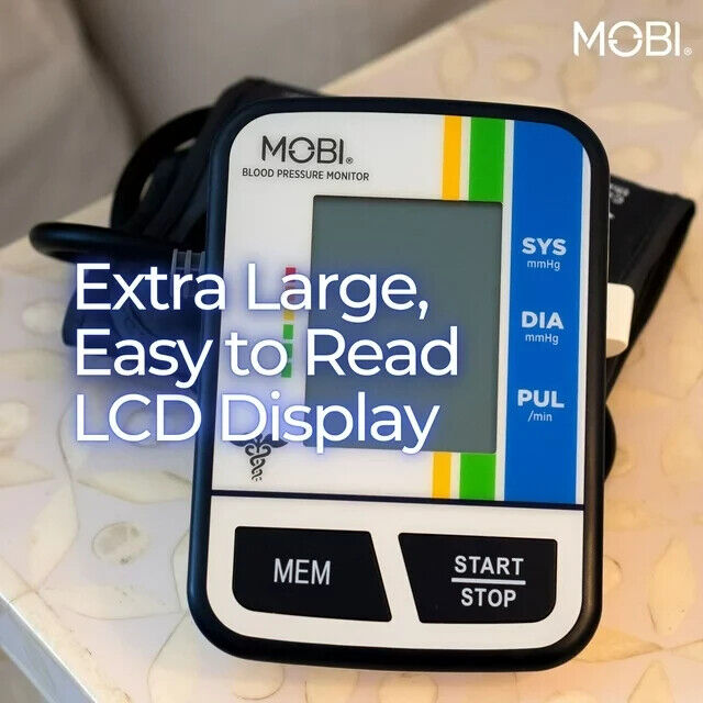 MOBI Advanced Automatic Arm Blood Pressure Monitor Includes Carrying Case