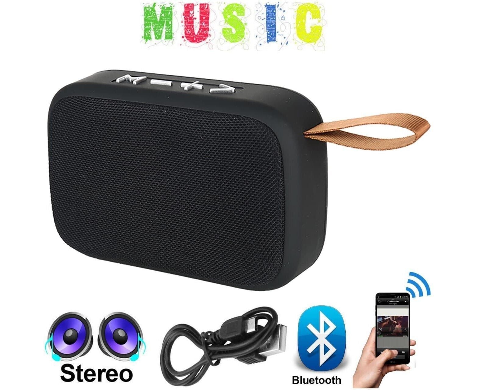 Portable Speaker - Blue/Black TABLEPRO MG2, Bluetooth, USB *NEW*