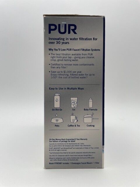 PUR MAXION Faucet Water Filtration System, Champagne, Model PFM360F