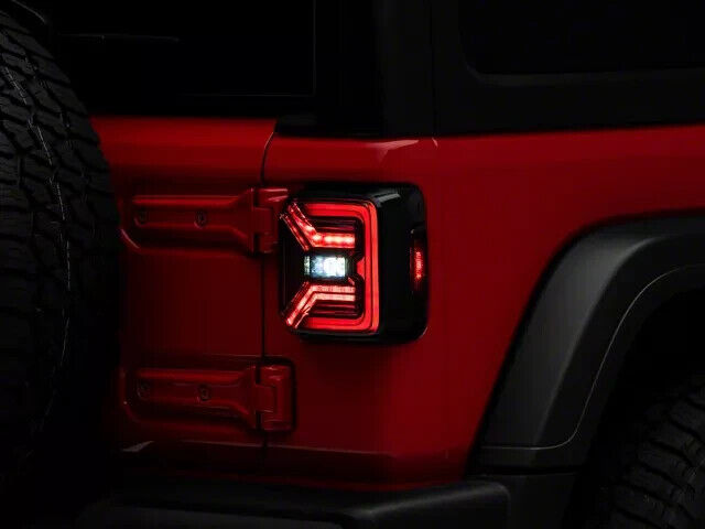 Raxiom Axial Series LED Tail Lights; 18-24 Jeep Wrangler JL w/ Factory Halogen