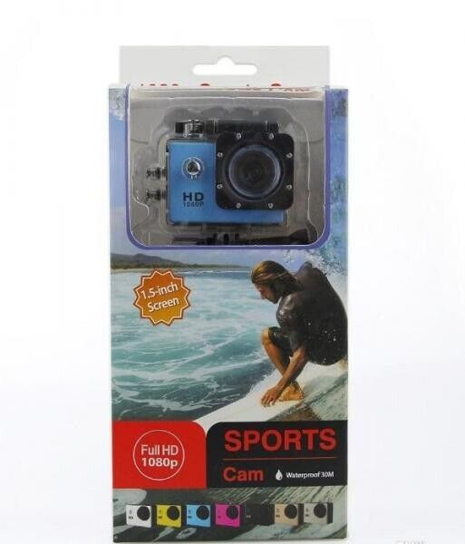 1080p HD Sports Cam Action Camera Wide Angle Lens Waterproof 30m Loop Recording