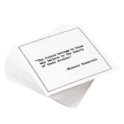 FIve Star Napkins Drinking Quotes Cotton Cocktail Napkins, Beverage Napkins