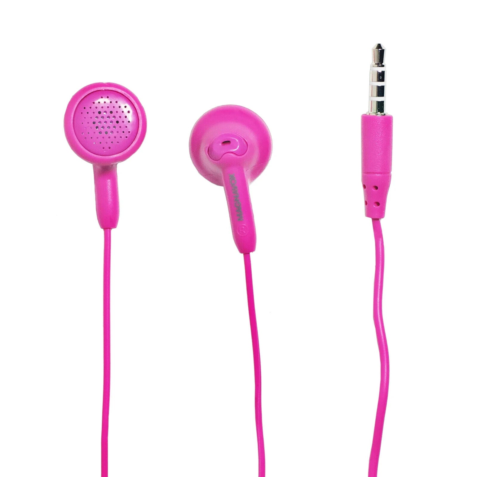 Magnavox Snug Fit+ Smooth Bass Handsfree Earphones w/ Mic & Control, Pink - NEW