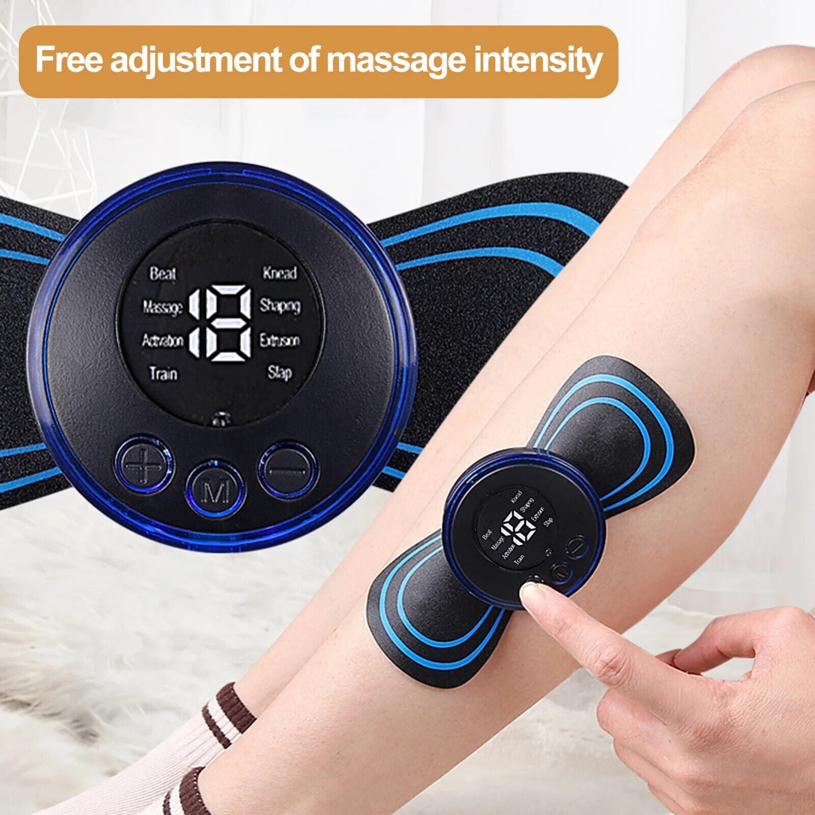 Portable EMS Electric Neck Back Massager Cervical Massage Patch Stimulator