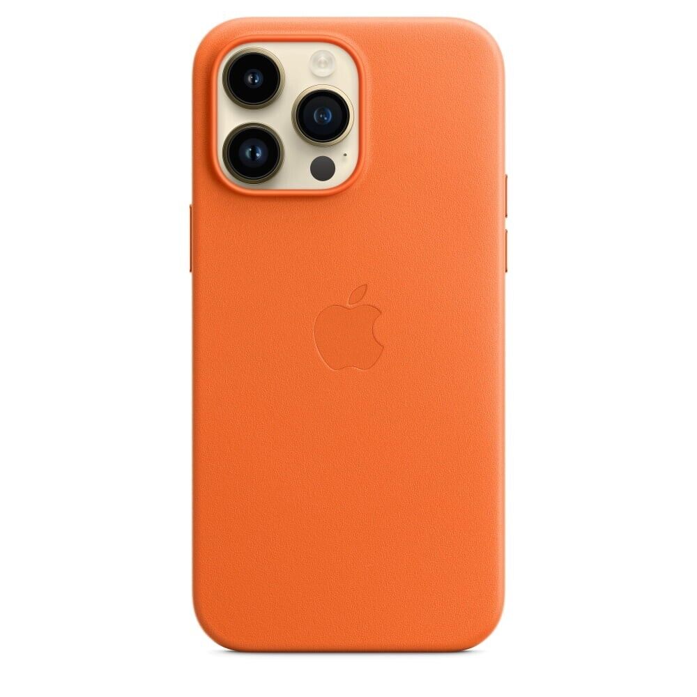 Apple Leather Case with MagSafe for iPhone 14 Pro Max - MPPR3ZM/A A2909 - Orange