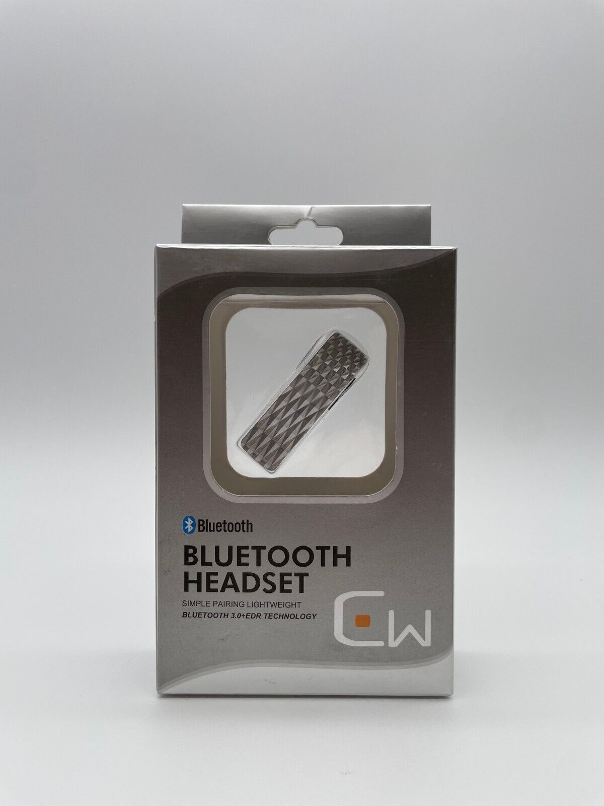 CW Mini Bluetooth Headset BT-619V, Silver, Easy Pairing, Single Ear Piece  - NEW