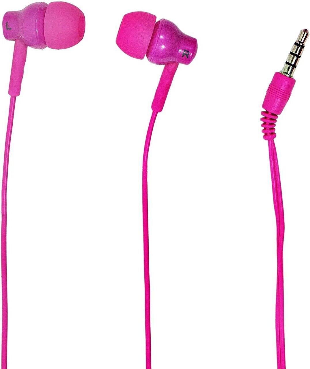 Magnavox Shuffle+ In Ear Headphones w/ Bass, Handsfree w/ Mic & Ctrl, Pink - NEW