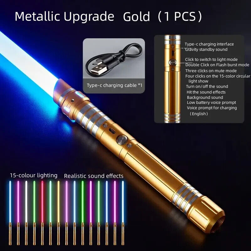 Lightsaber w/ Lights & Sound, 31in w/ Hilt, 22" Polycarbonate Blade, Connectable