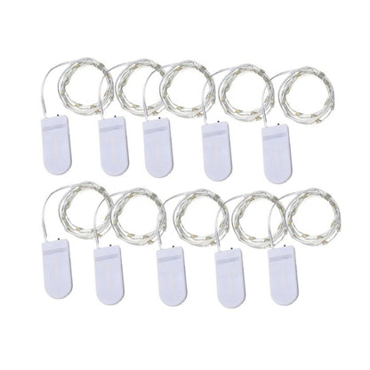 Unbranded LED Fairy Lights, 1M, 10 LED Lights - YELLOW - 10 PACK - NEW