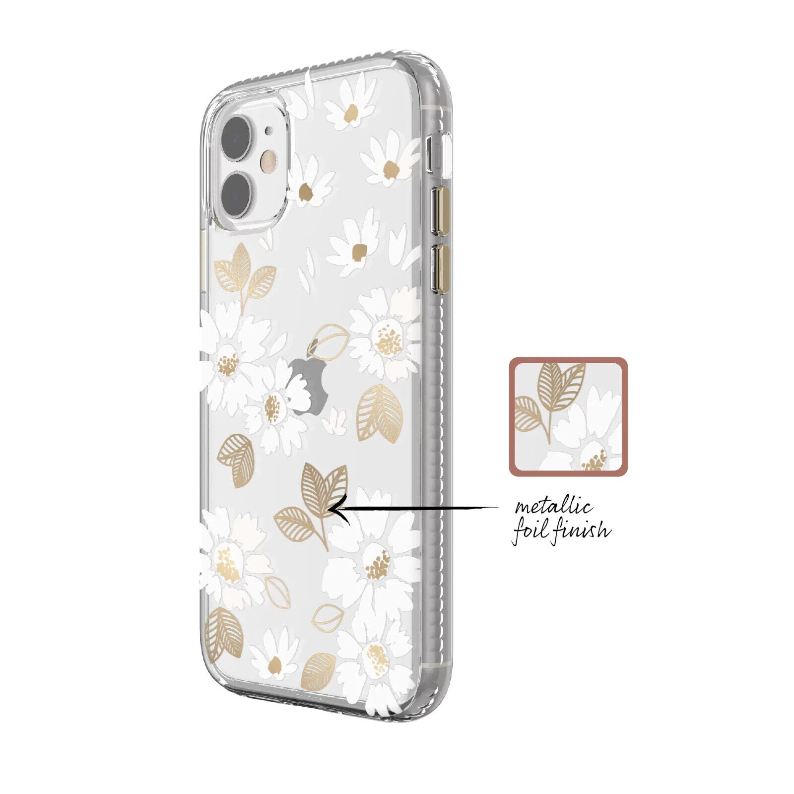 Clear White Floral Phone Case for iPhone 11 & iPhone XR