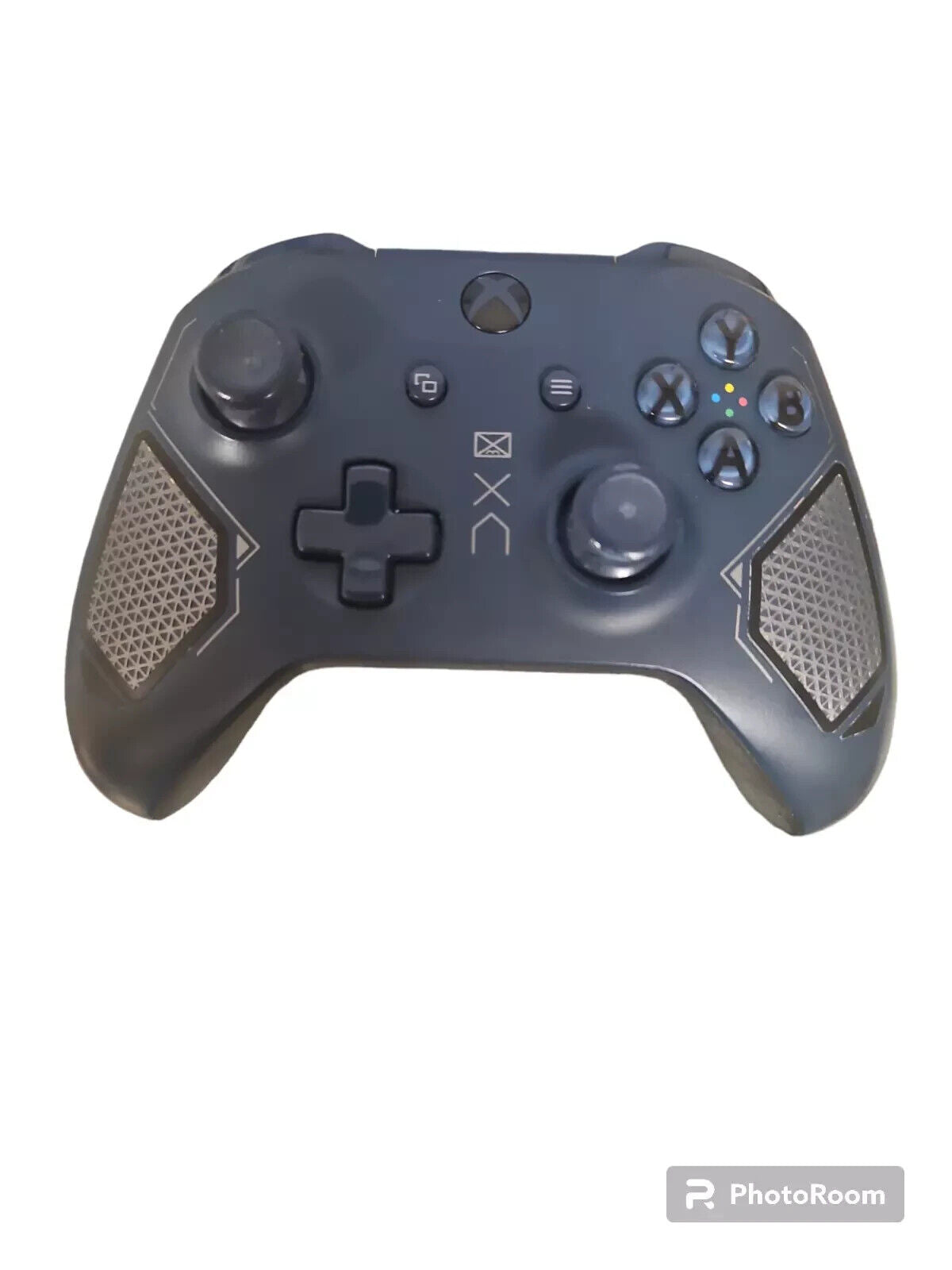 Microsoft Xbox Patrol Tech Controller, Dark Blue W/ diamond grip palms No Sound