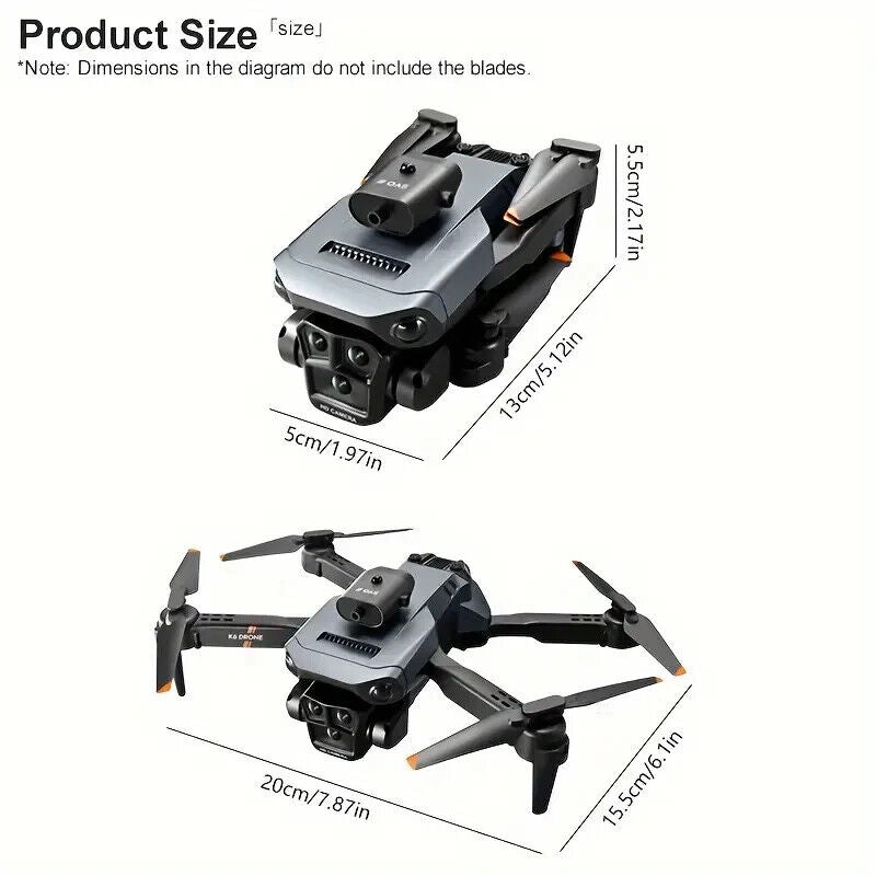 K6 MAX Quadcopter Drone, built-in electronic control triple cameras