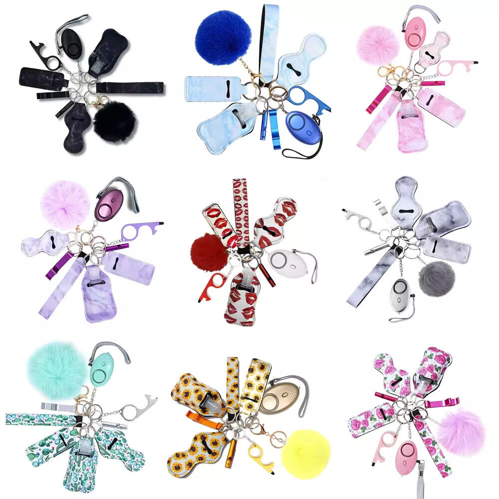 Cute Self Defense Keychain for Women 10 pcs Set Pretty Accessories Key Chain