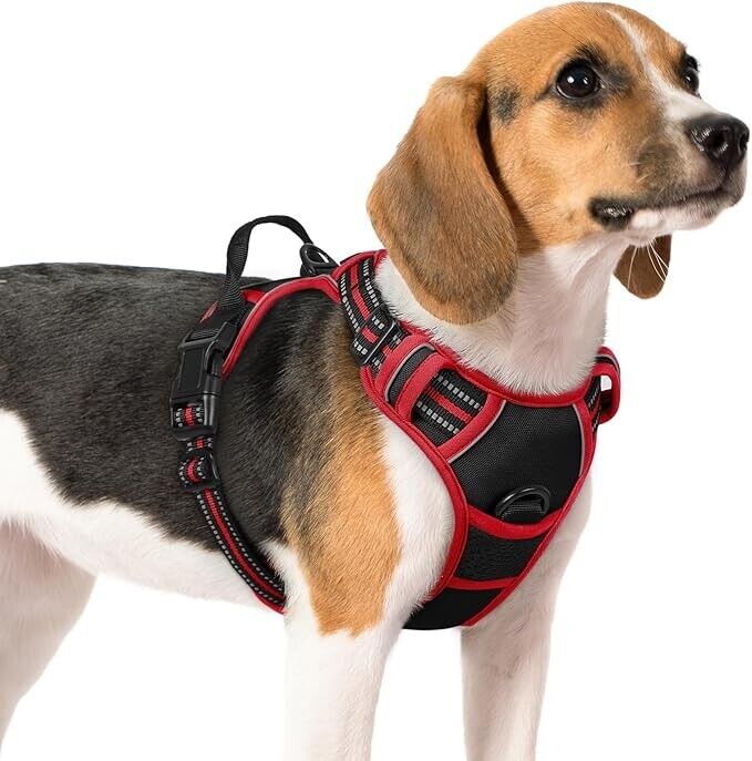 DOG HARNESS; NO-PULL PET HARNESS; ADJUSTABLE WITH SECURITY PATCH