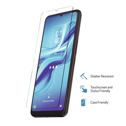 New Alcatel TCL 4X 5G: DuraGlass Tempered Glass Screen Protector | PACK OF THREE